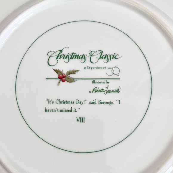 Department 56 Scrooge Classic Christmas Plate #8 by Roberto Fuiscento - Picture 5 of 6